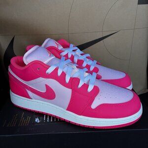 NEW Nike Air Jordan 1 Low Valentines Day Pink 553560-661 Women Size 7.5 / 6Y